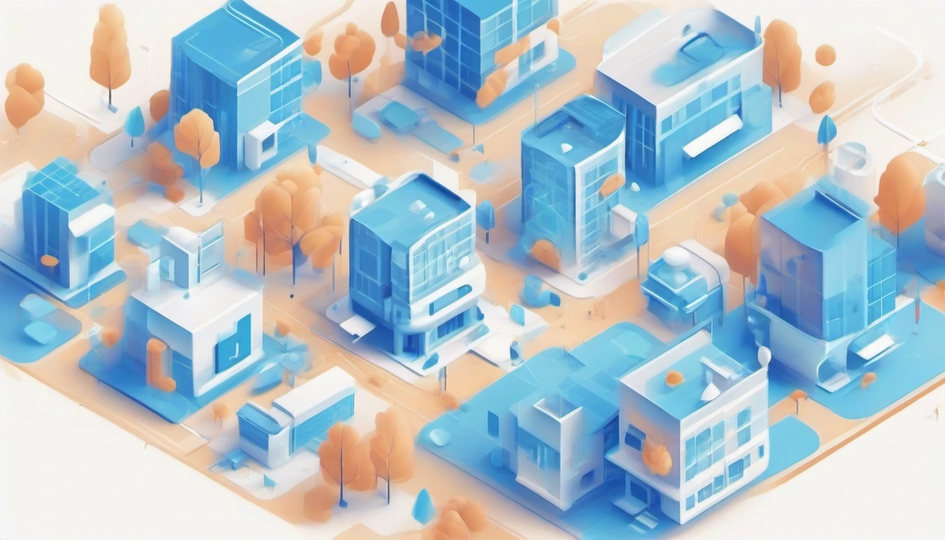 Local SEO services illustration with map locations across USA and Israel