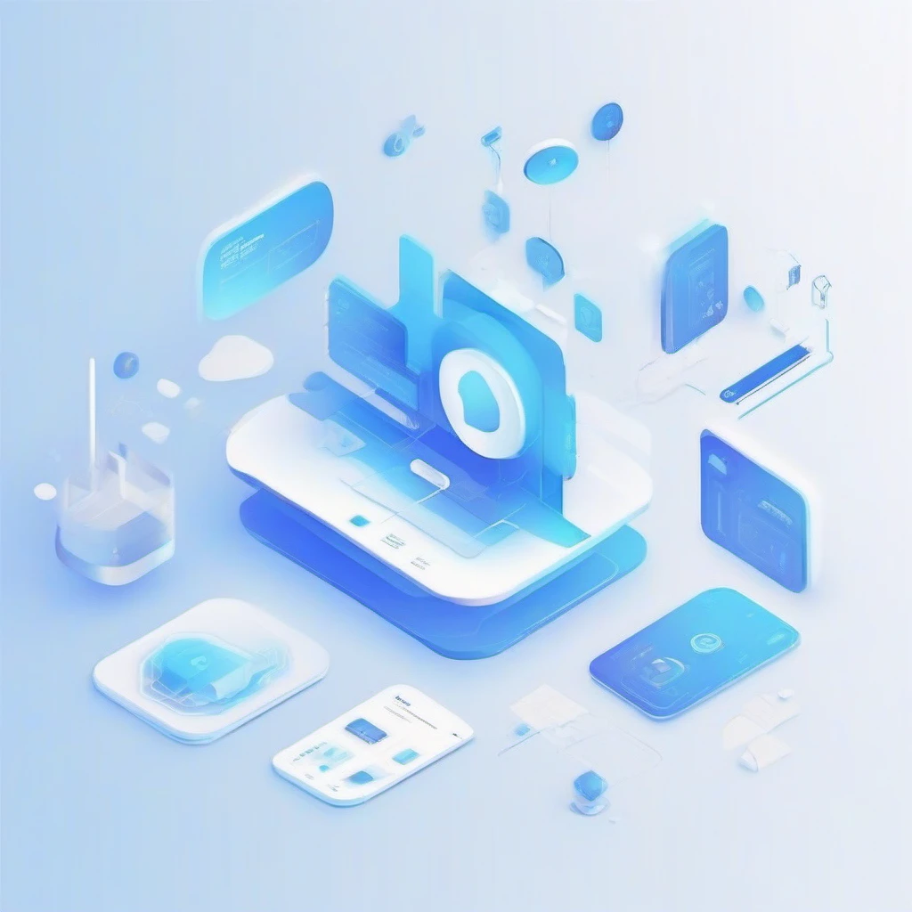 UX/UI design illustration with user interface elements